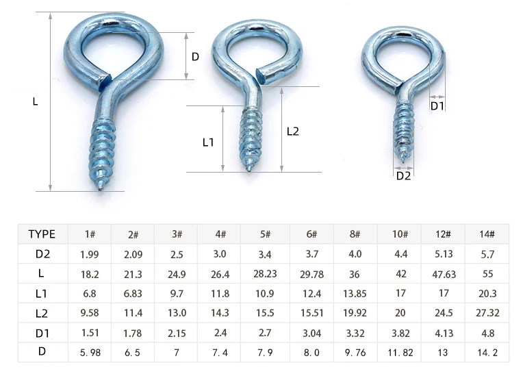 Eye Hook Screw Eye Hook Screw
